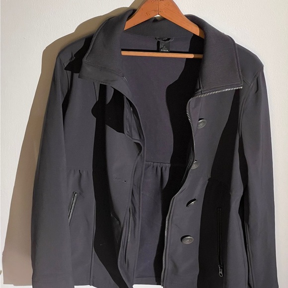 PrAna gray pea coat - Picture 3 of 4